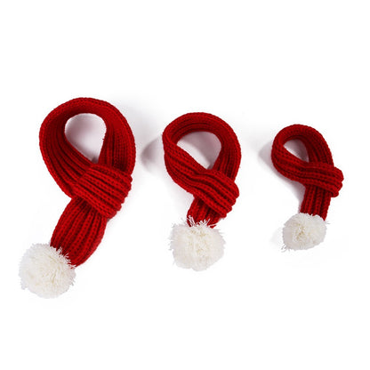 🎄 ペット用クリスマスウールスカーフ（猫・犬用）