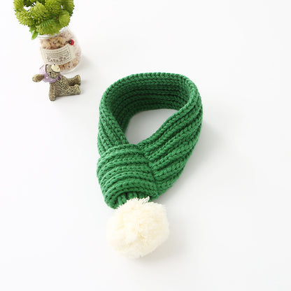 🧣🐶 ふわふわウール・ペット用スカーフ（犬・猫用）