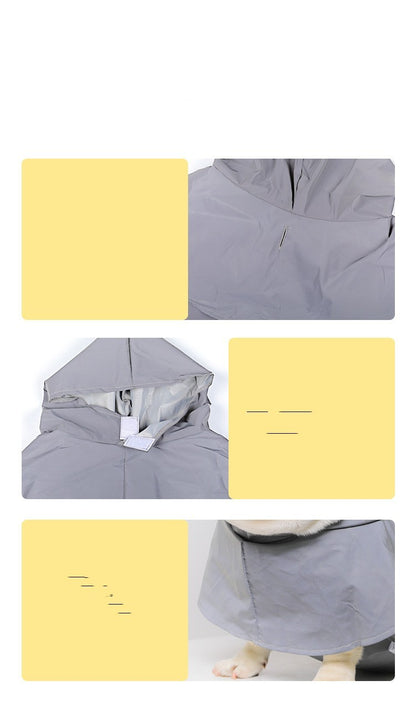 🌧️✨ 反射素材のペット用レインコート（夜のお散歩も安心）